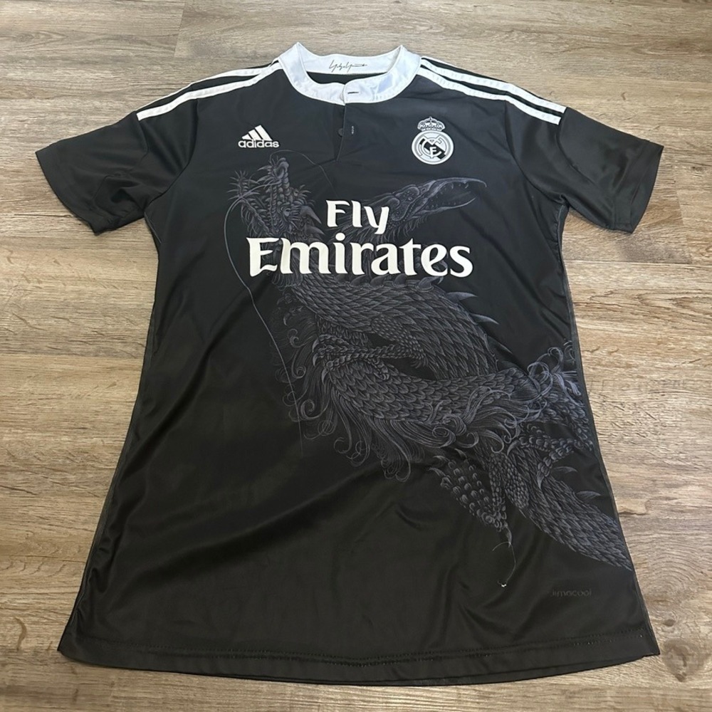 Adidas Real Madrid 2014-15 Yohji Yamamoto Dragon Jersey James 10 Black Large